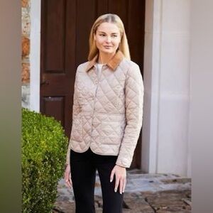 ANTONIO MELANI Tan Puffer Jacket Lightweight Quilted